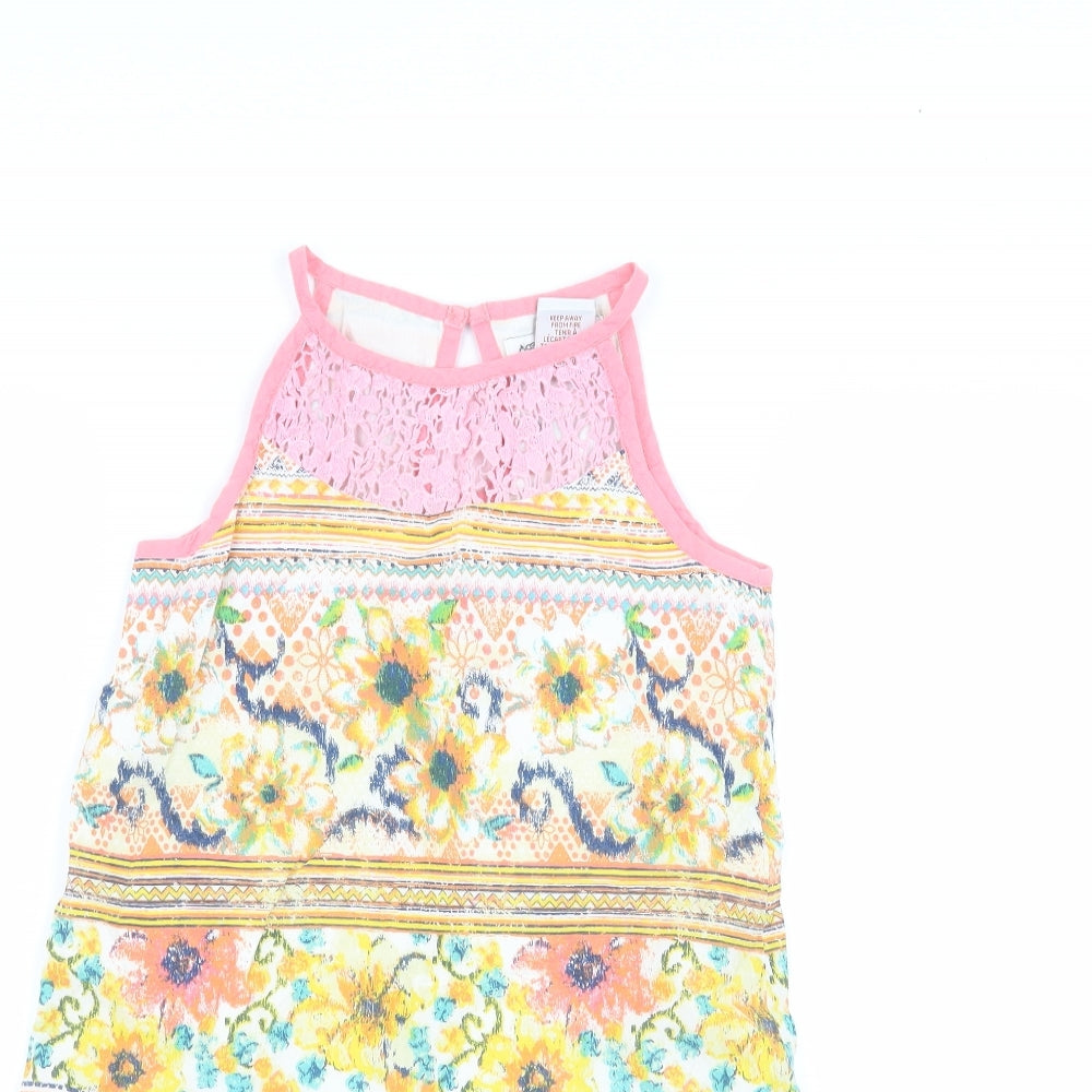 Aphorism Girls Yellow Floral  Shift  Size 6-7 Years