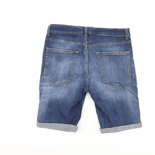 Burton Mens Blue  Denim Bermuda Shorts Size 30