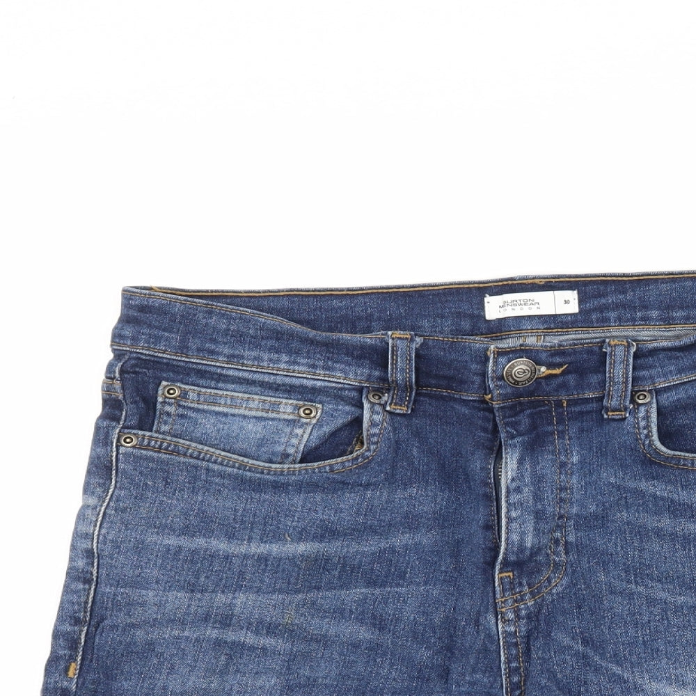 Burton Mens Blue  Denim Bermuda Shorts Size 30