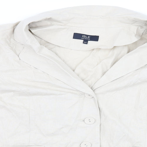 isle Womens Ivory   Jacket  Size 24