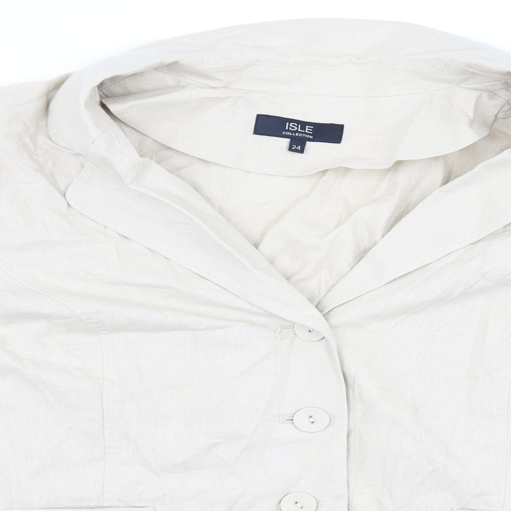 isle Womens Ivory   Jacket  Size 24