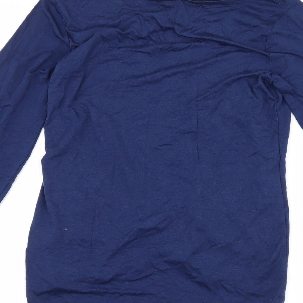 Blue Zoo Girls Blue   Basic T-Shirt Size 11-12 Years  - Buterfly