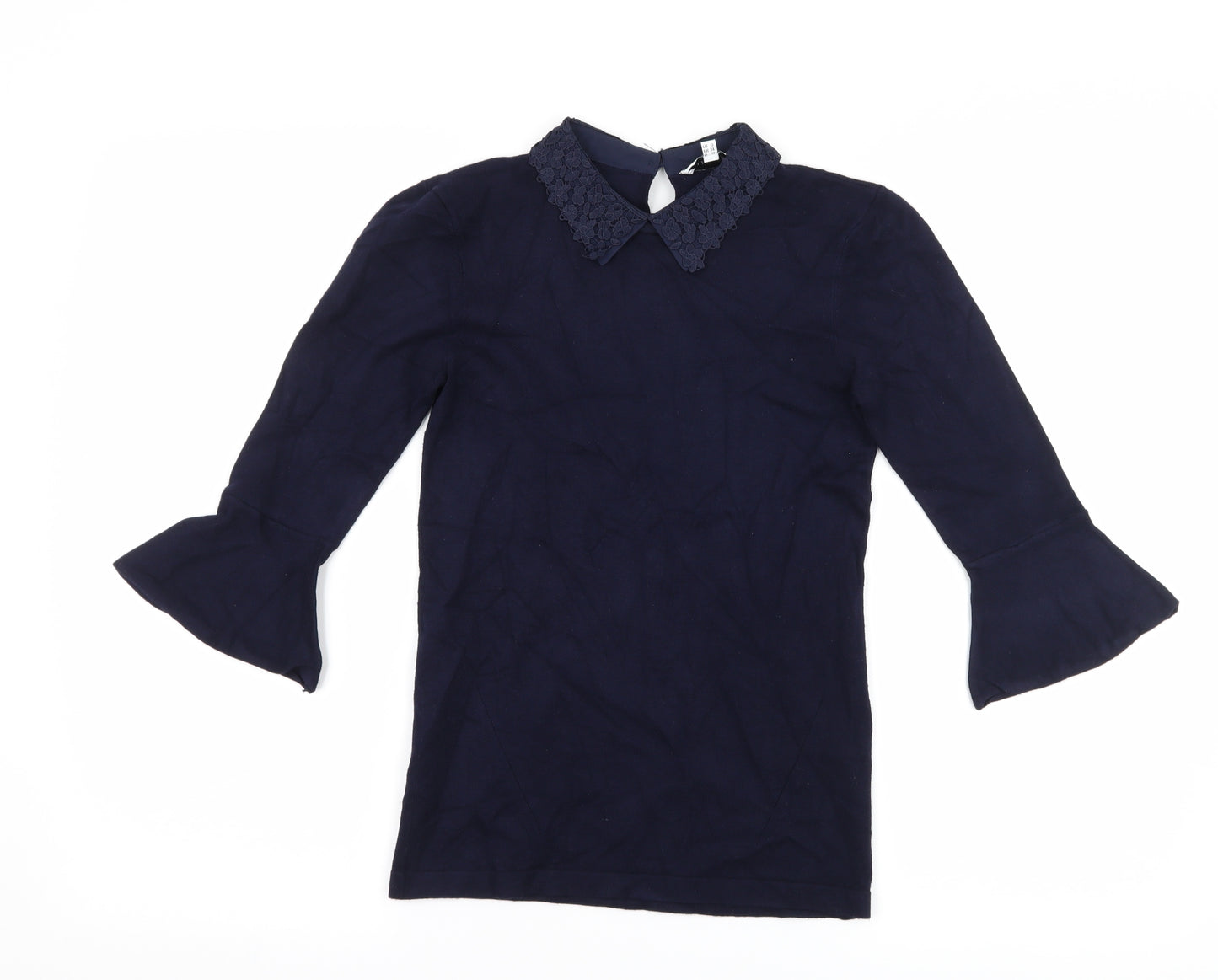 Warehouse Womens Blue   Basic T-Shirt Size 6