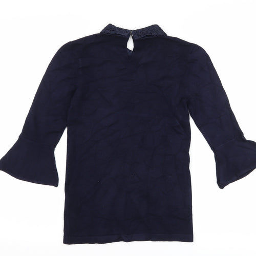 Warehouse Womens Blue   Basic T-Shirt Size 6