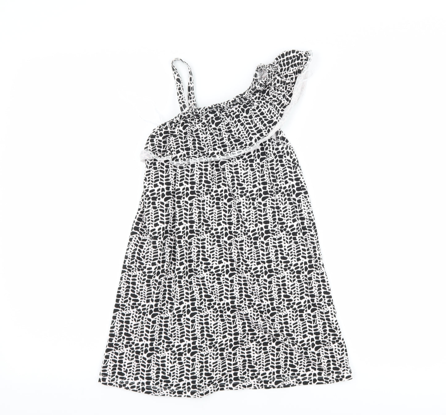 George Girls White Animal Print  Shift  Size 6-7 Years