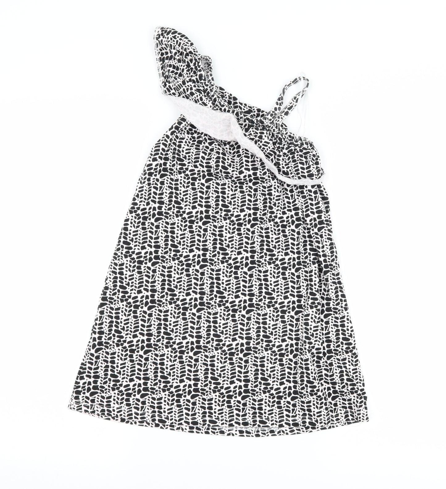 George Girls White Animal Print  Shift  Size 6-7 Years