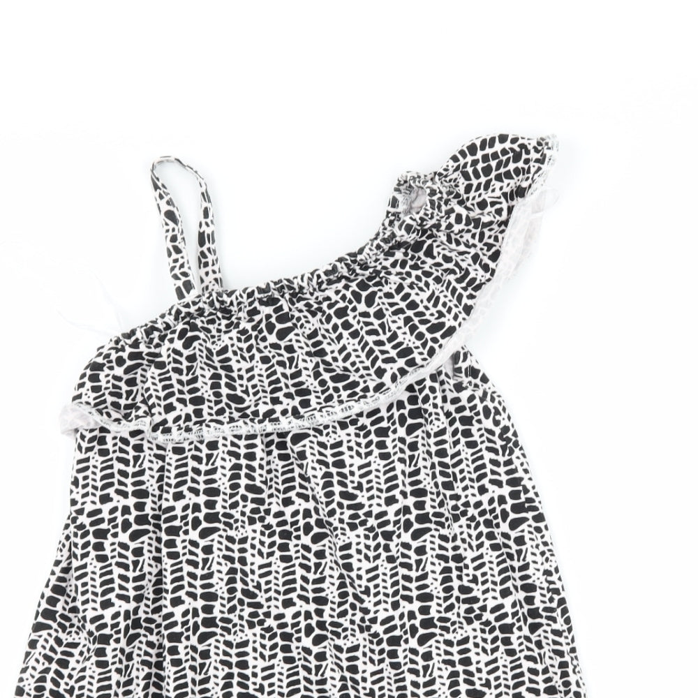 George Girls White Animal Print  Shift  Size 6-7 Years