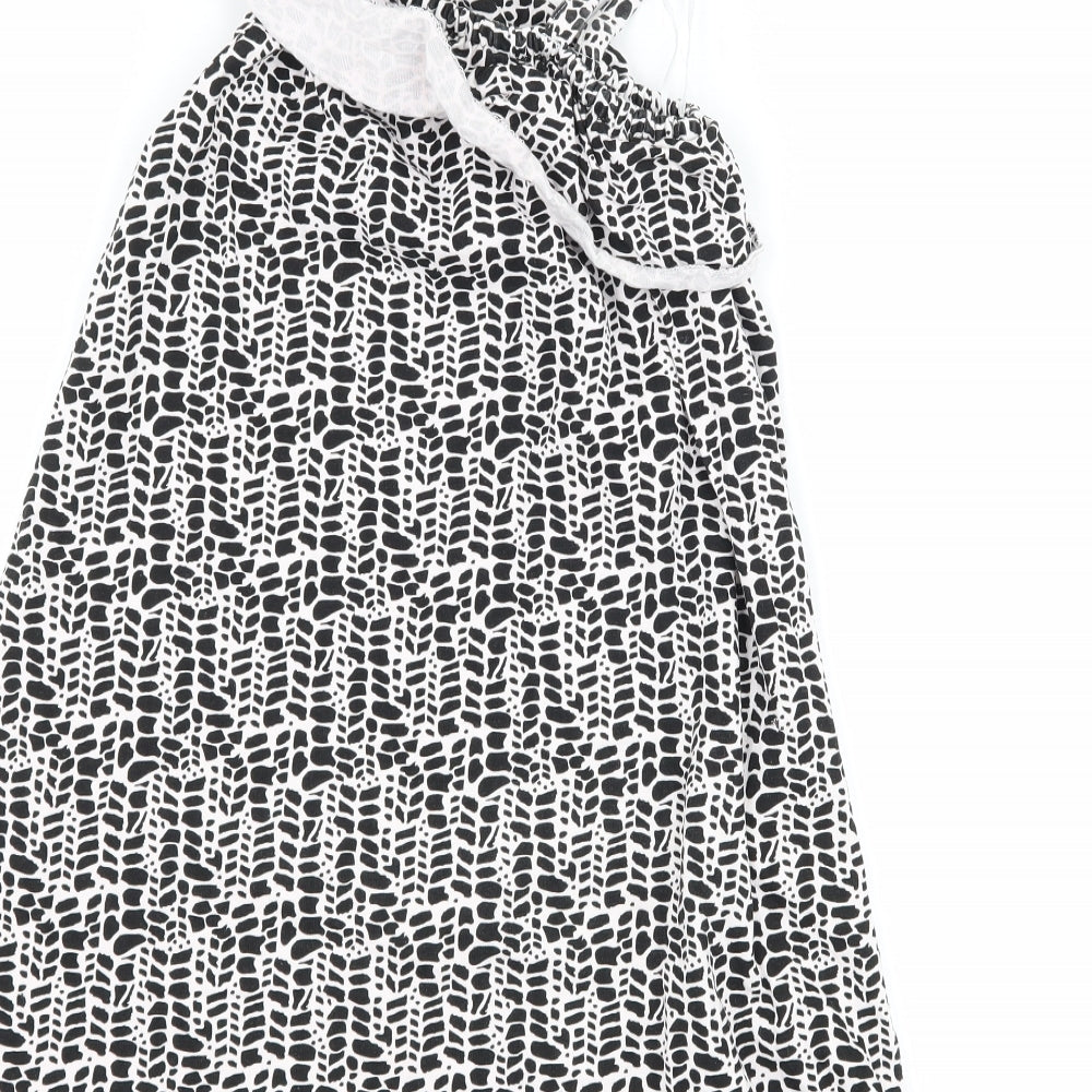George Girls White Animal Print  Shift  Size 6-7 Years