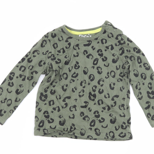 F&F Baby Green Animal Print  Basic T-Shirt Size 12-18 Months