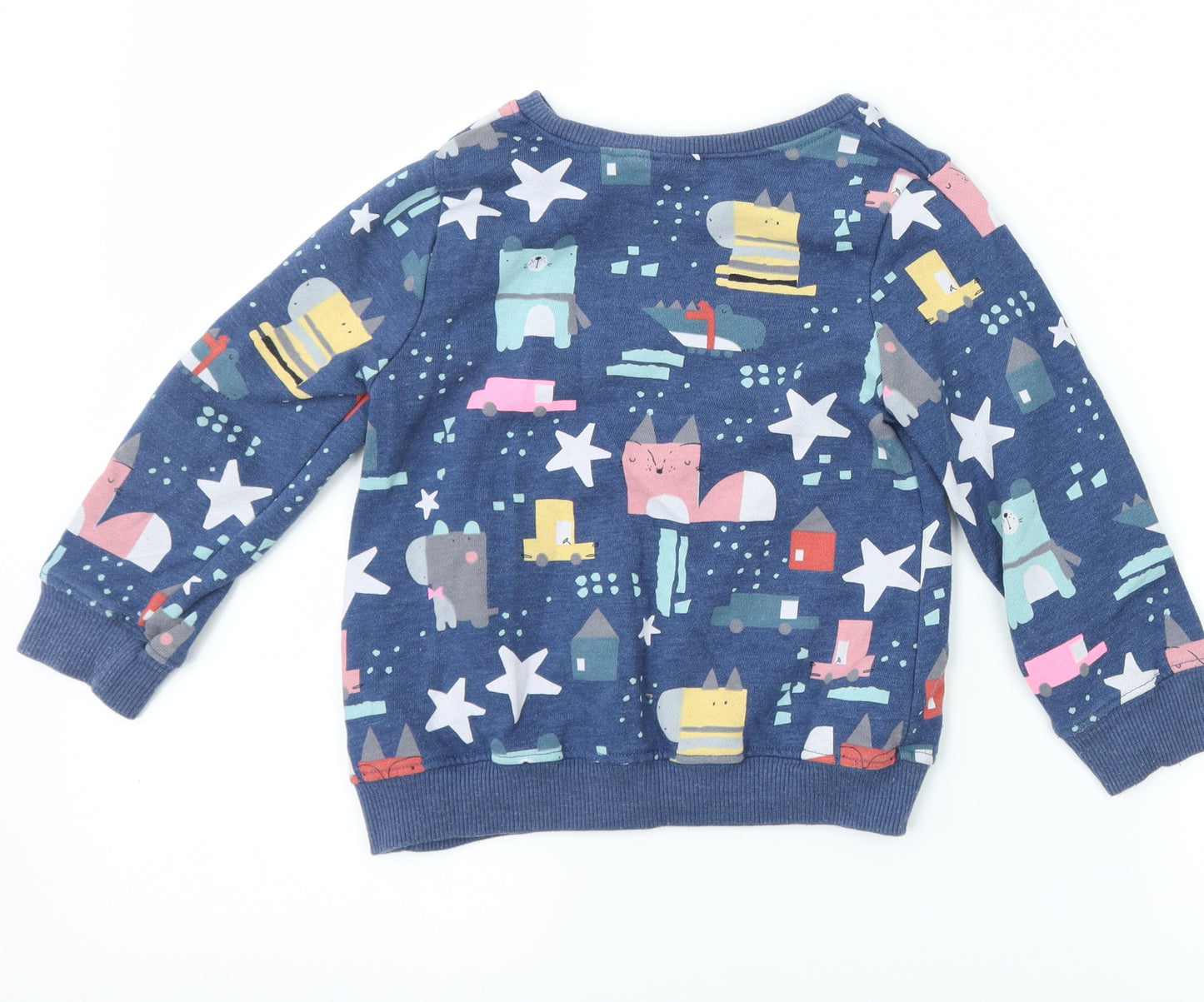 NEXT Boys Blue   Pullover Sweatshirt Size 3-4 Years  - animals