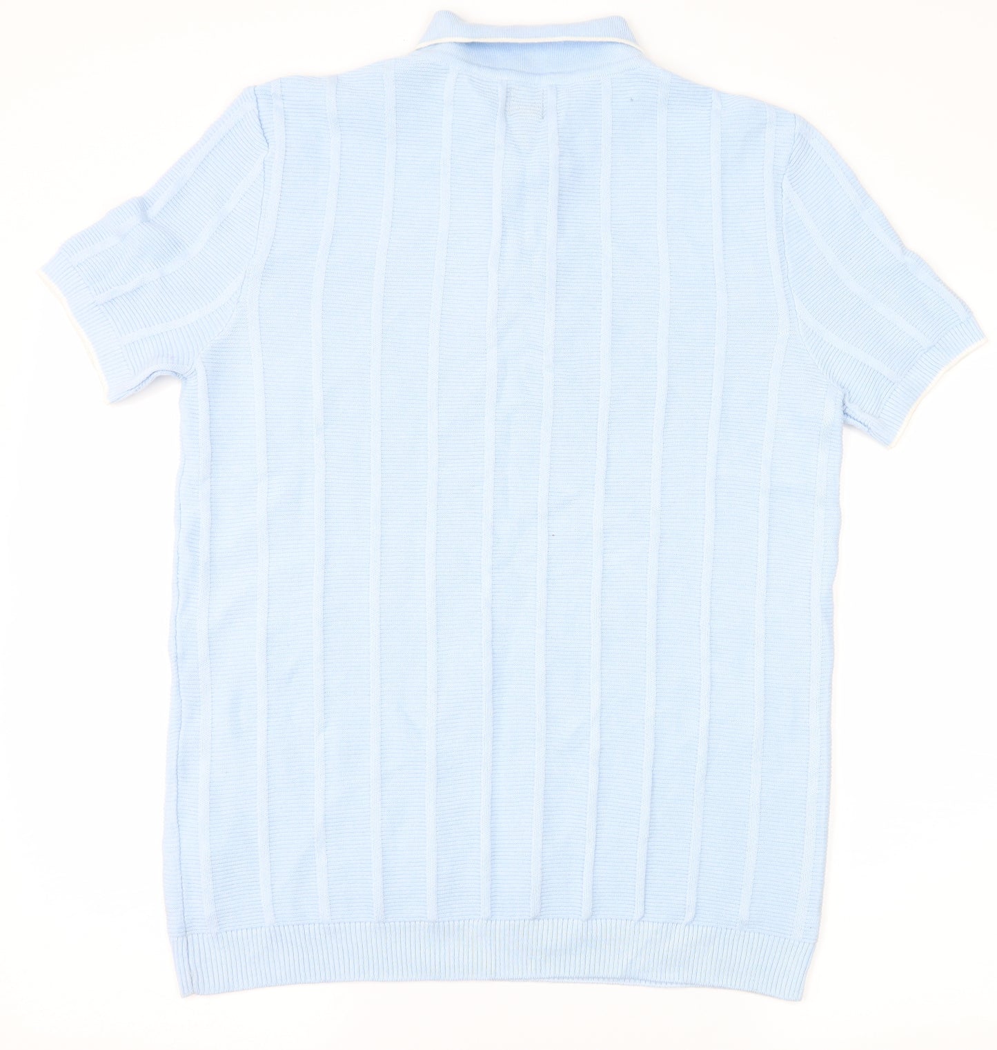 River Island Mens Blue Striped   Polo Size XL