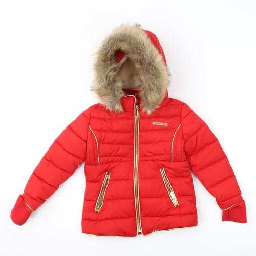McKenzie Girls Red   Puffer Jacket Coat Size 3-4 Years