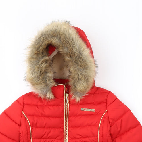 McKenzie Girls Red   Puffer Jacket Coat Size 3-4 Years