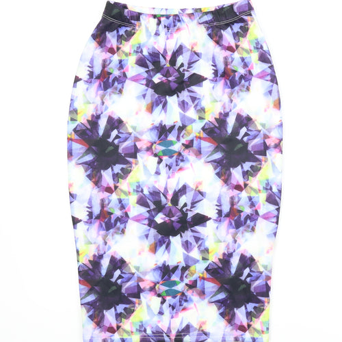 AX Paris Womens Purple Argyle/Diamond  Straight & Pencil Skirt Size 8