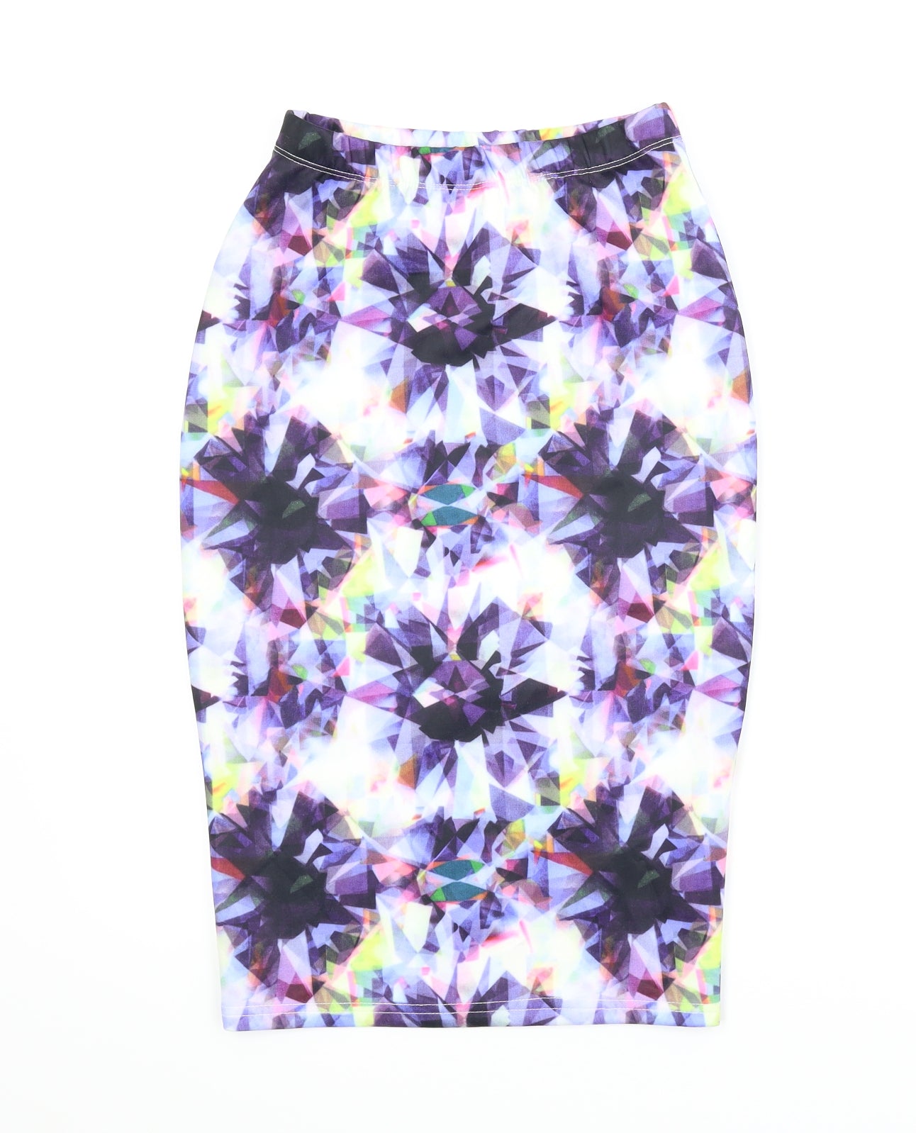 AX Paris Womens Purple Argyle/Diamond  Straight & Pencil Skirt Size 8