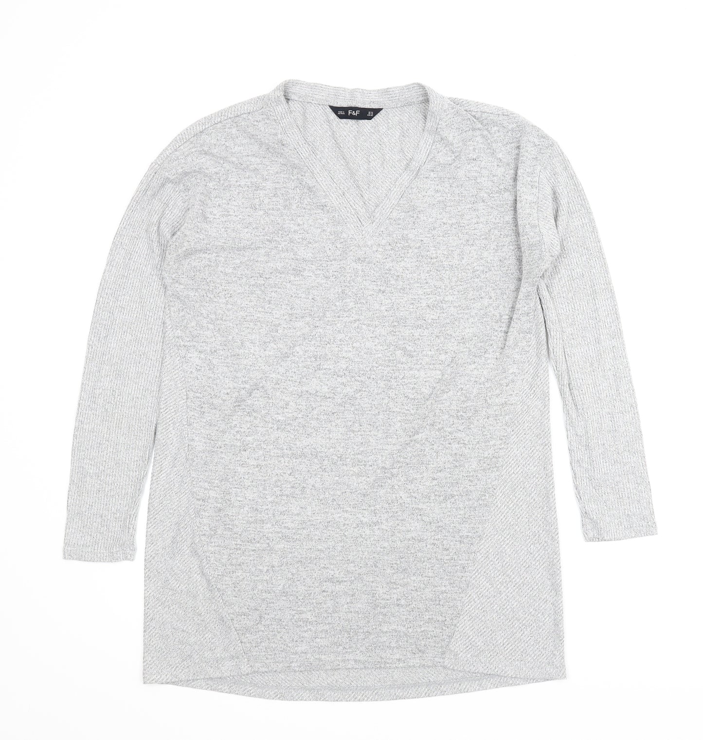 F&F Womens Grey   Tunic T-Shirt Size 14
