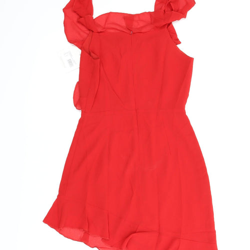 Misguided Womens Red   Fit & Flare  Size 8