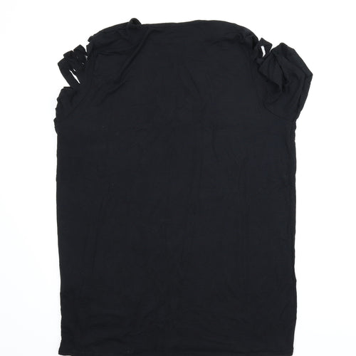 I SAW IT FIRST Womens Black   Tunic T-Shirt Size 8