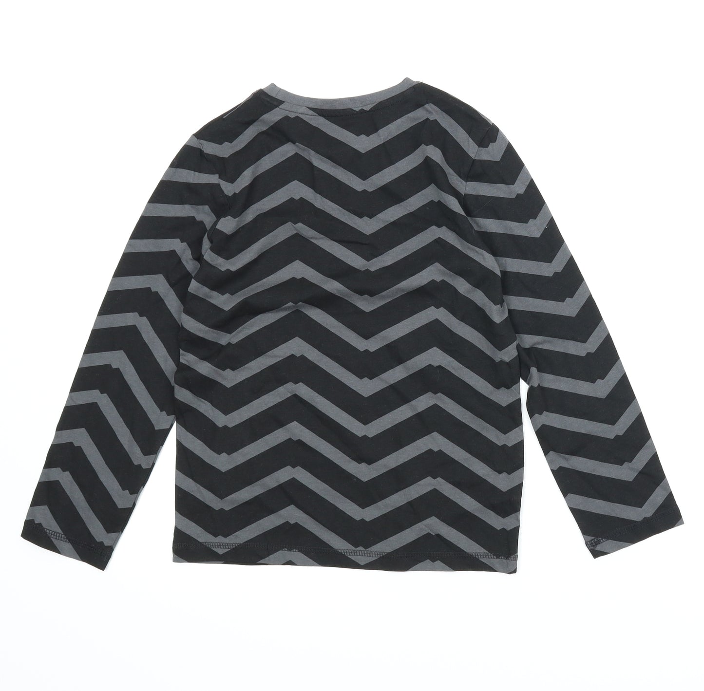 TU Boys Grey Striped  Basic T-Shirt Size 7 Years