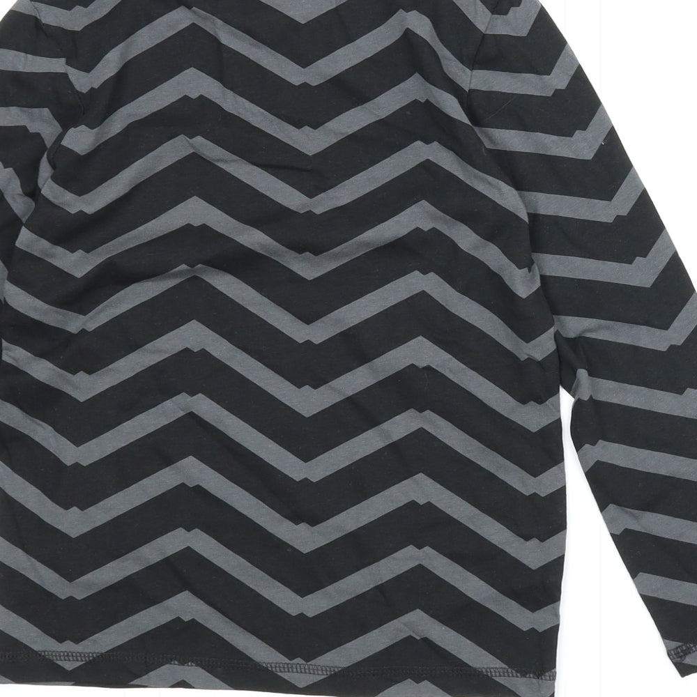 TU Boys Grey Striped  Basic T-Shirt Size 7 Years