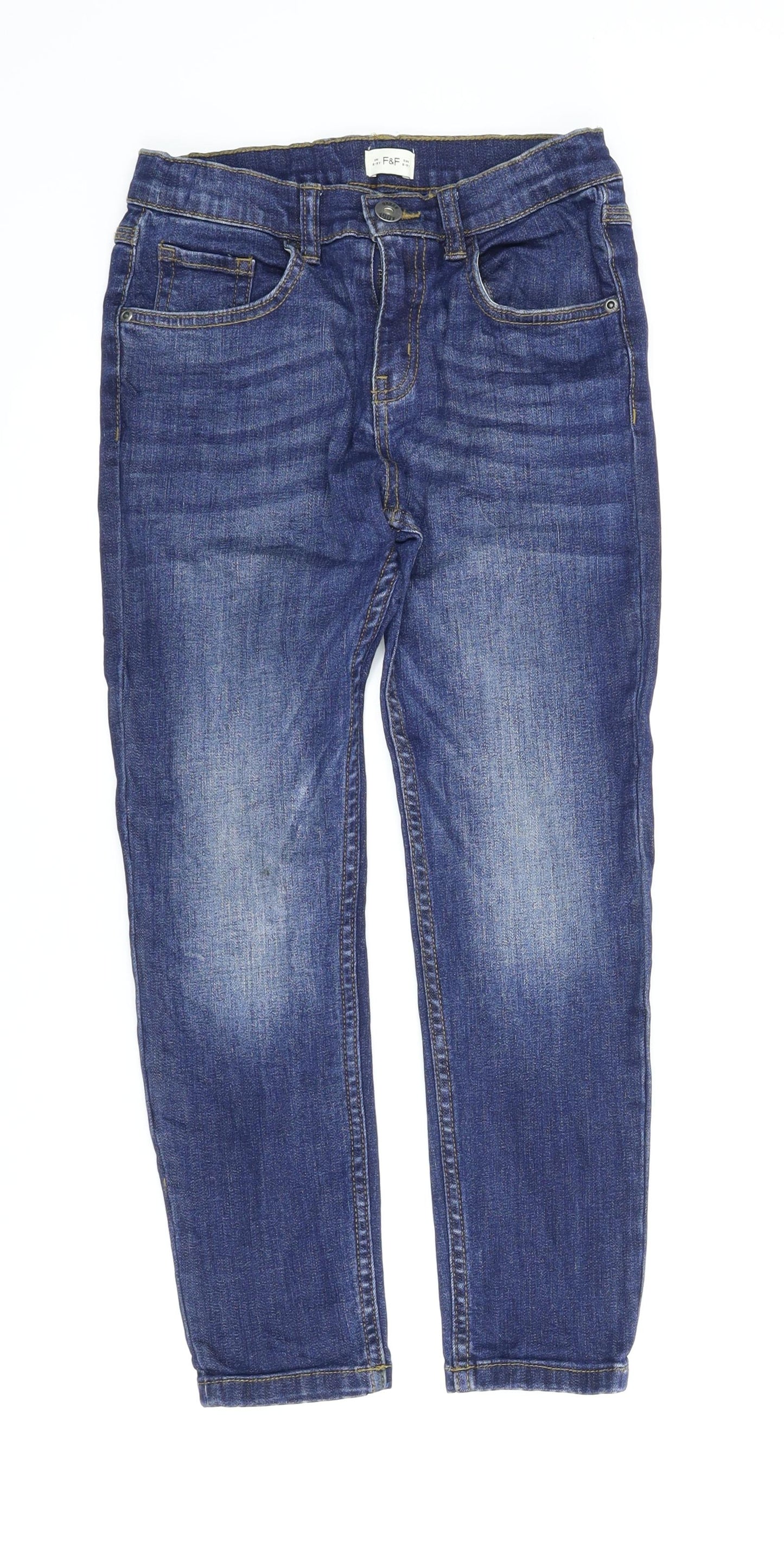 F&F Boys Blue   Straight Jeans Size 8-9 Years