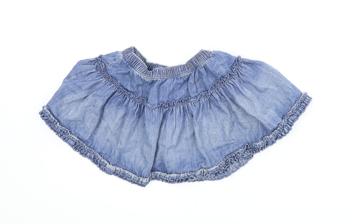 George Girls Blue  Denim A-Line Skirt Size 3-4 Years