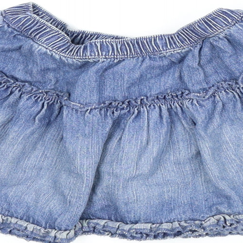 George Girls Blue  Denim A-Line Skirt Size 3-4 Years