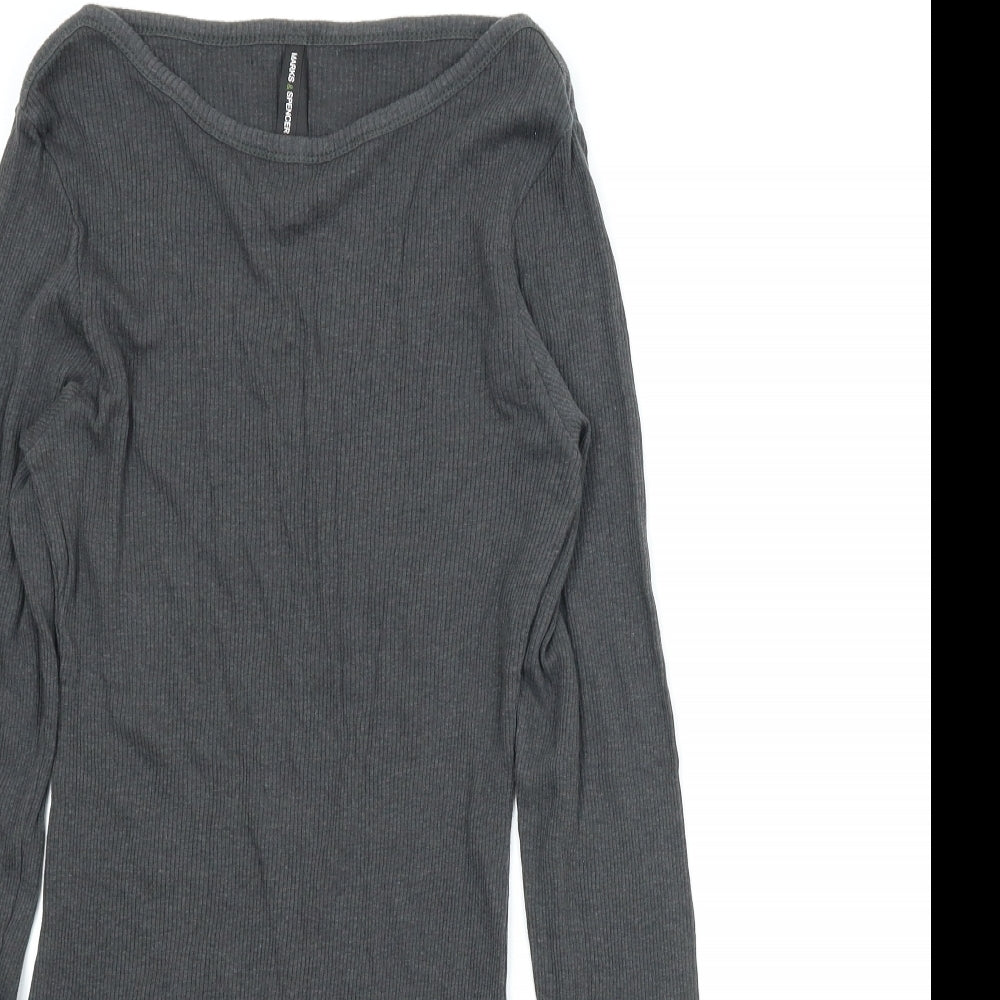 M&S Womens Grey   Tunic T-Shirt Size 16