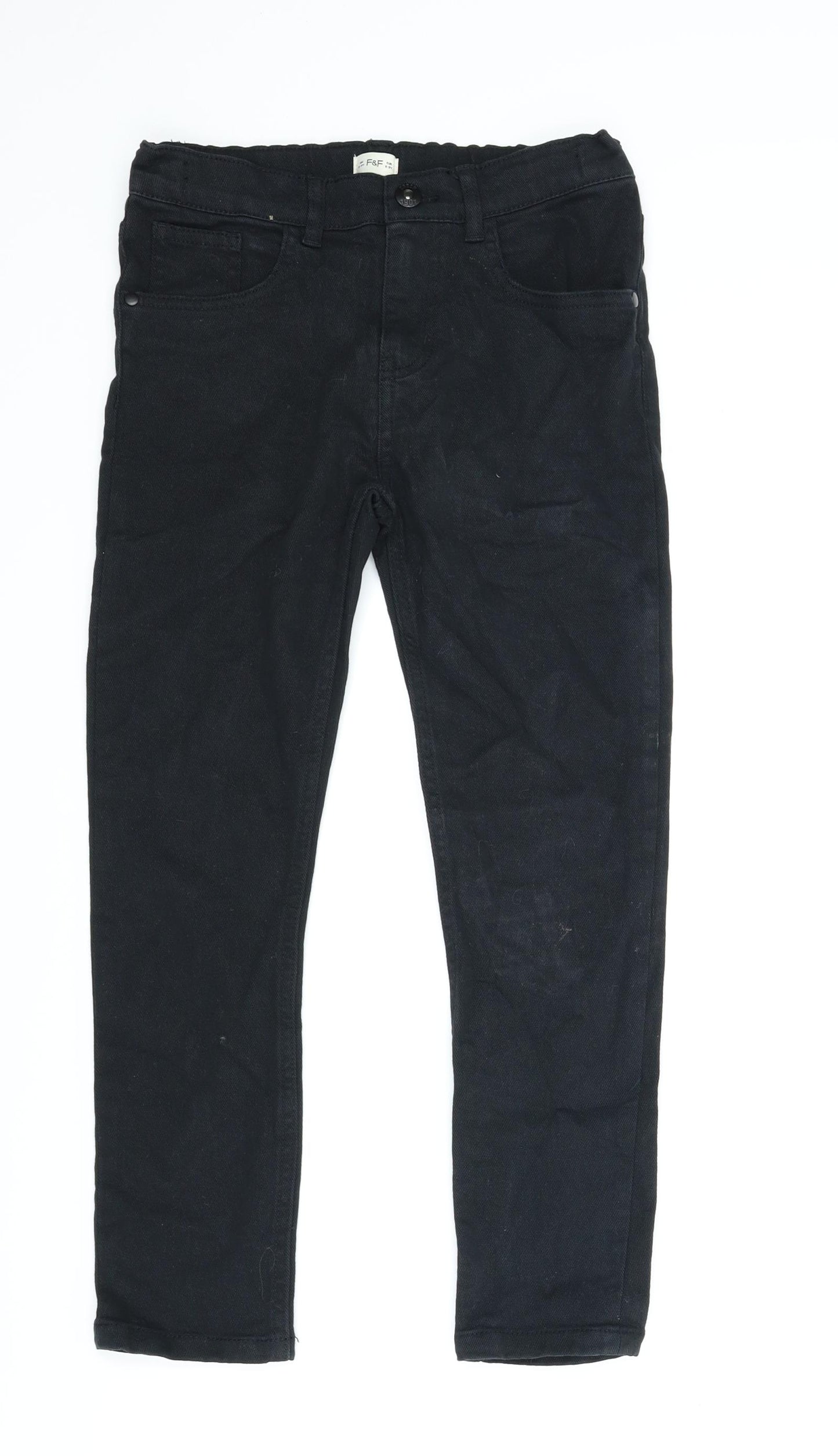 F&F Girls Black   Straight Jeans Size 8-9 Years