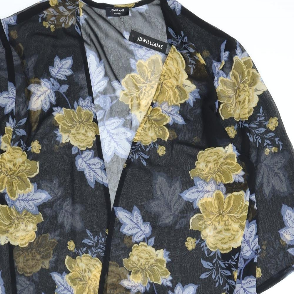 JD Williams Womens Multicoloured Floral  Kimono Blouse Size 10
