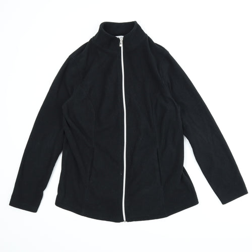 Capsule Womens Black  Fleece Full Zip Jumper Size 12