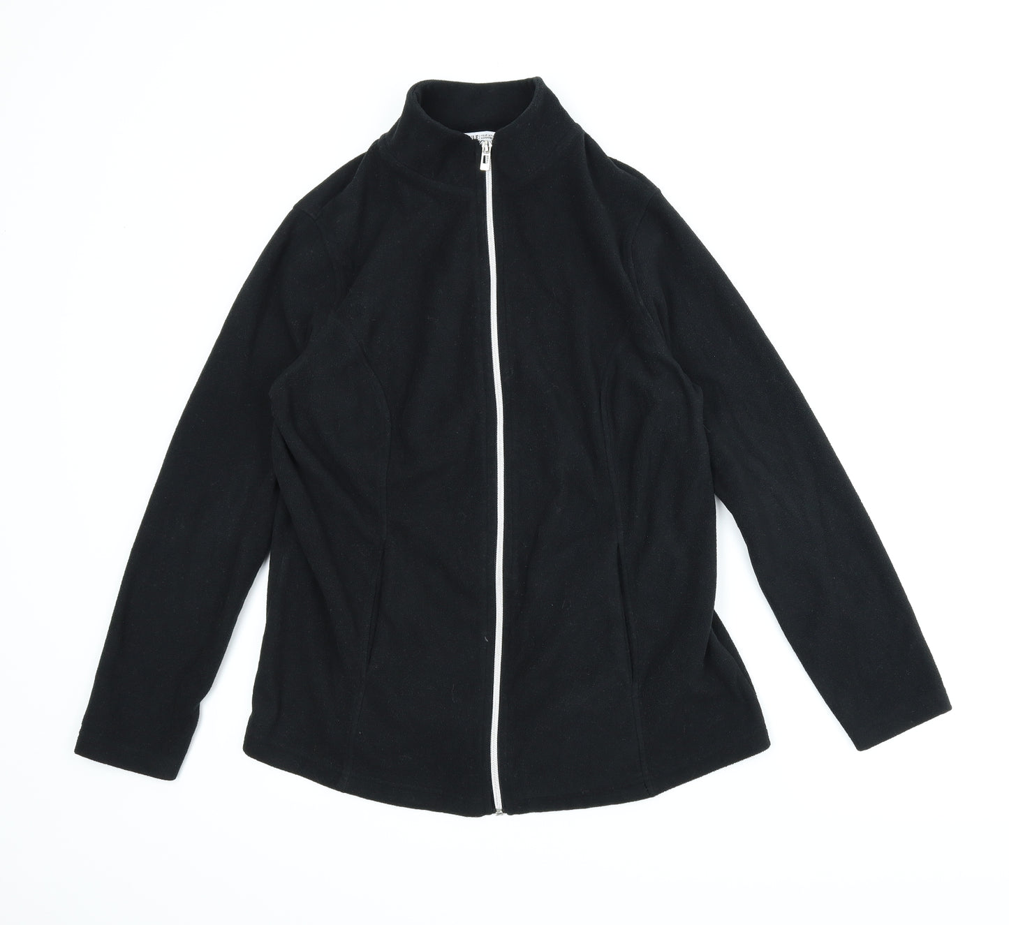 Capsule Womens Black  Fleece Full Zip Jumper Size 12