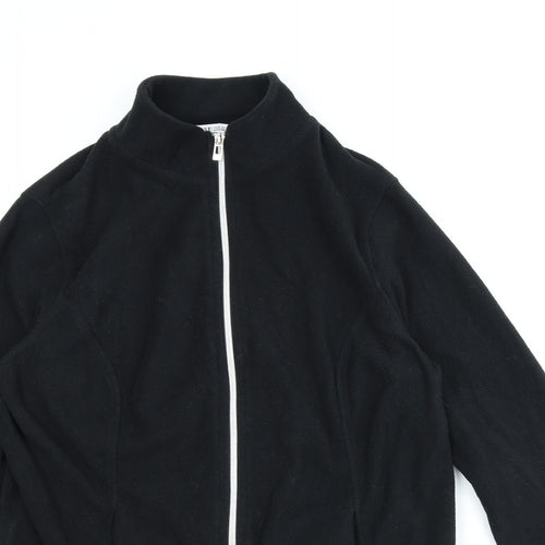 Capsule Womens Black  Fleece Full Zip Jumper Size 12