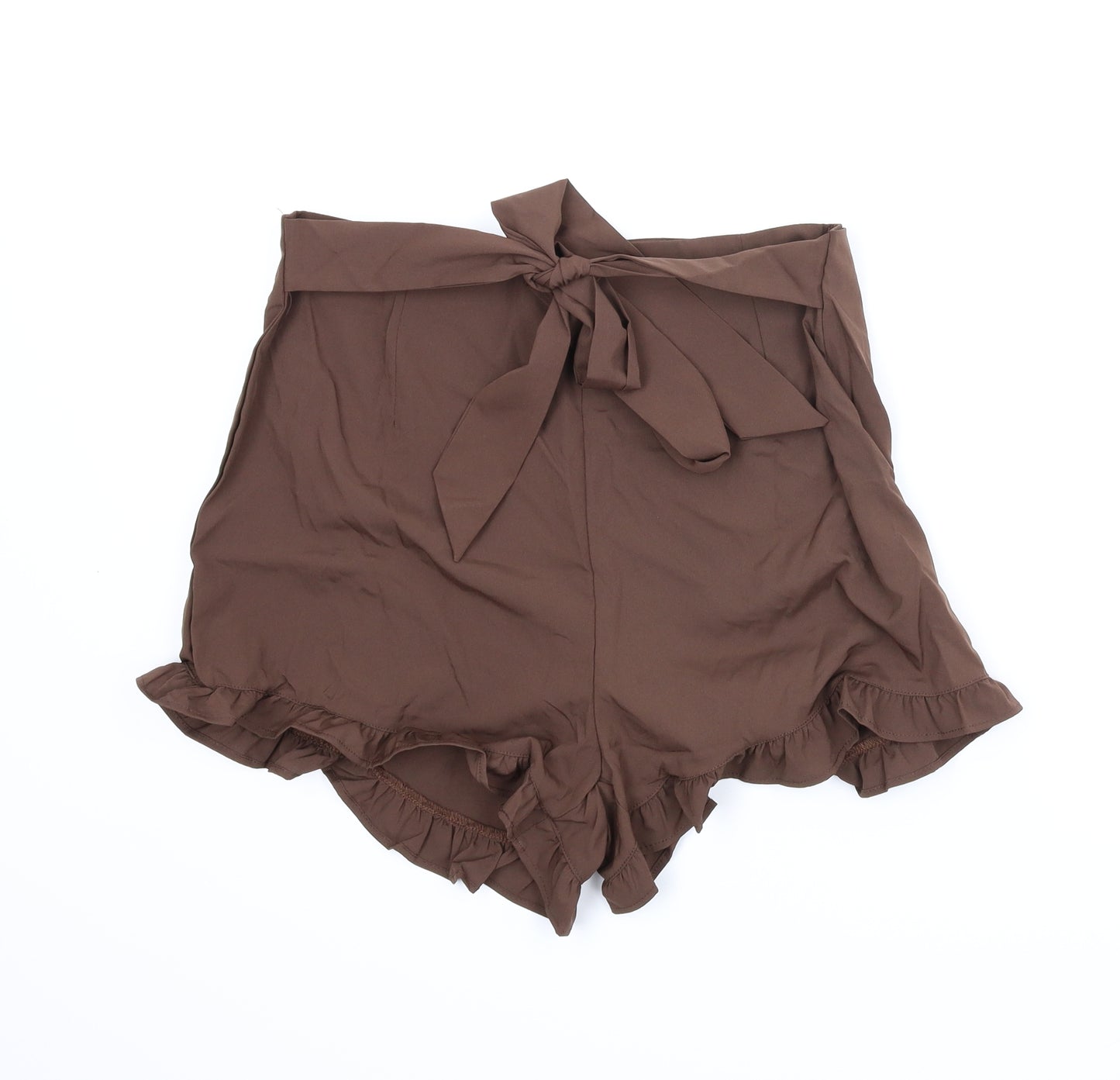 SheIn Womens Brown   Paperbag Shorts Size L