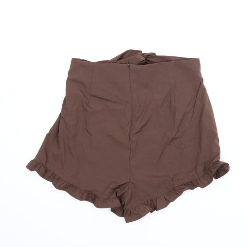 SheIn Womens Brown   Paperbag Shorts Size L