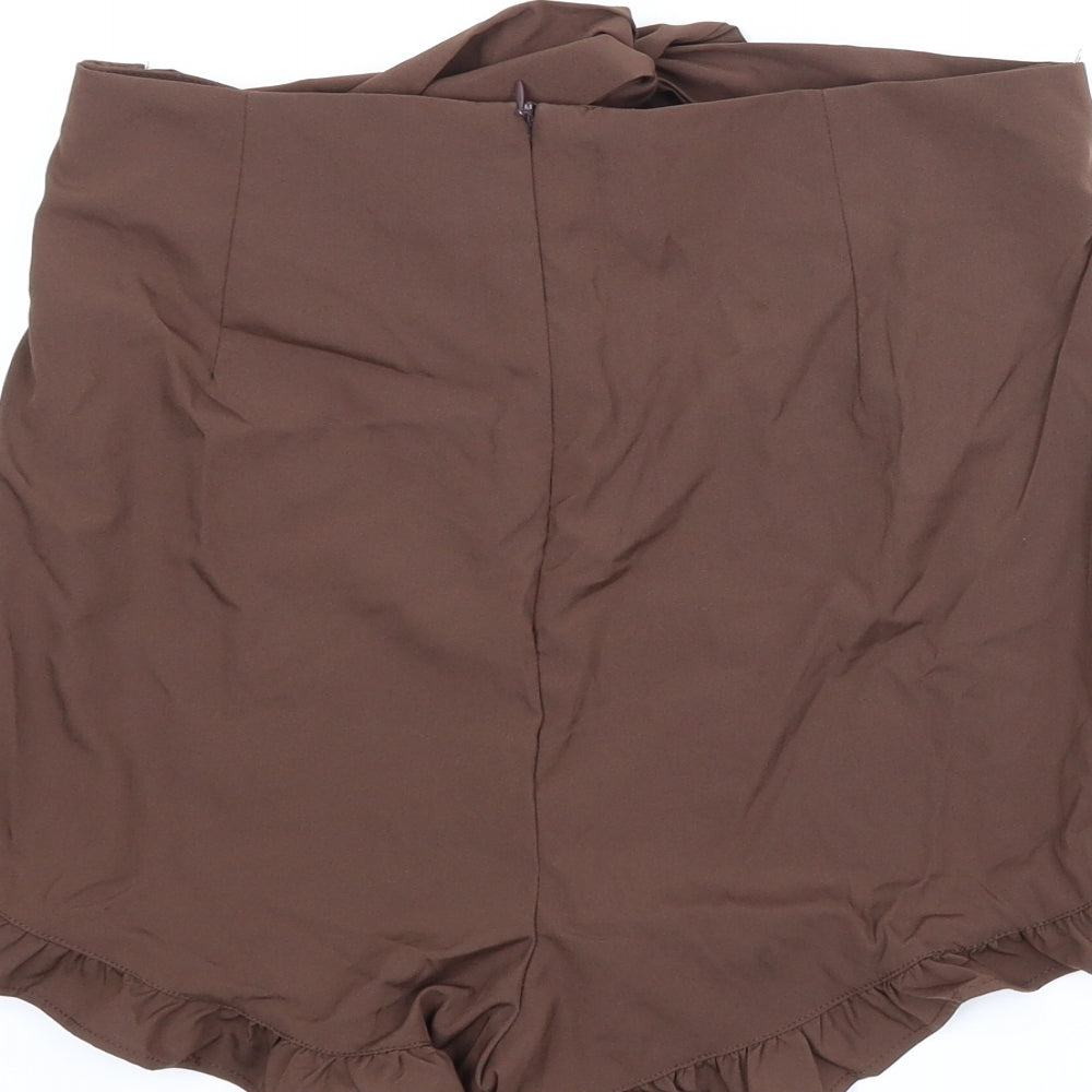SheIn Womens Brown   Paperbag Shorts Size L