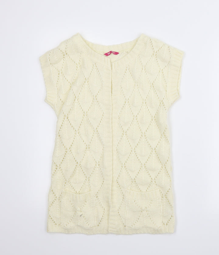 YD Girls Ivory   Cardigan Jumper Size 11-12 Years