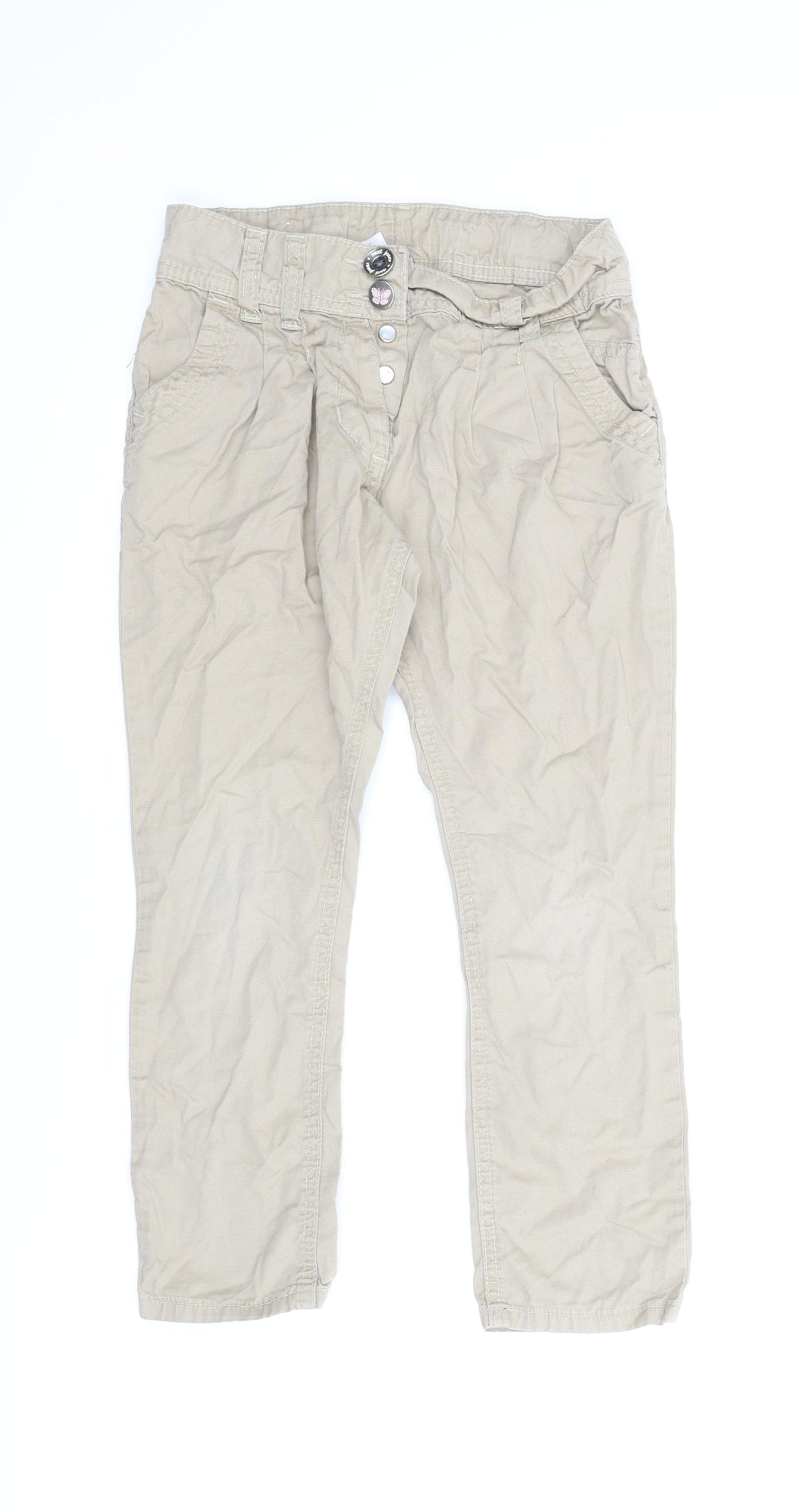 NEXT Girls Beige   Chino Trousers Size 7 Years