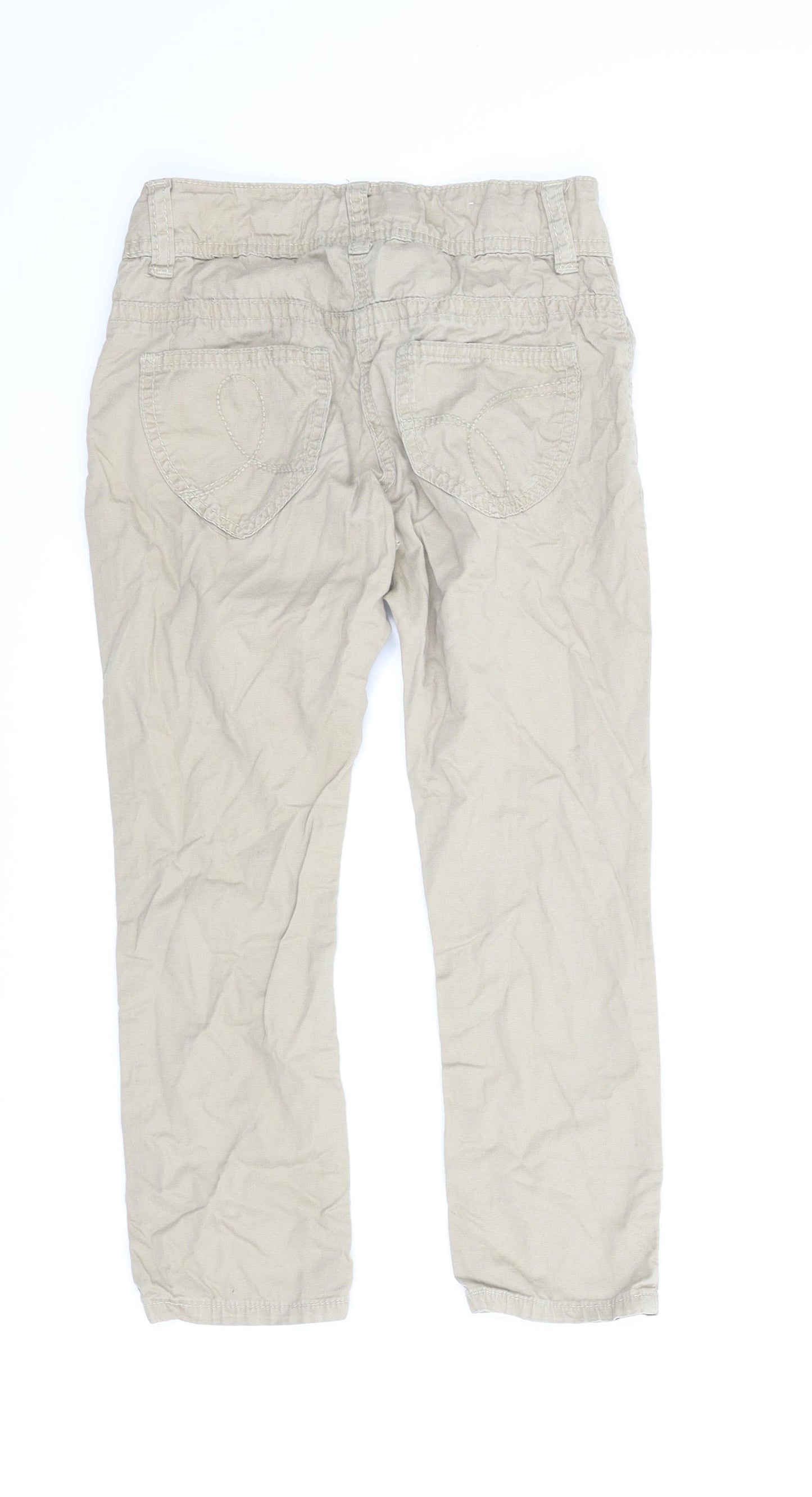 NEXT Girls Beige   Chino Trousers Size 7 Years