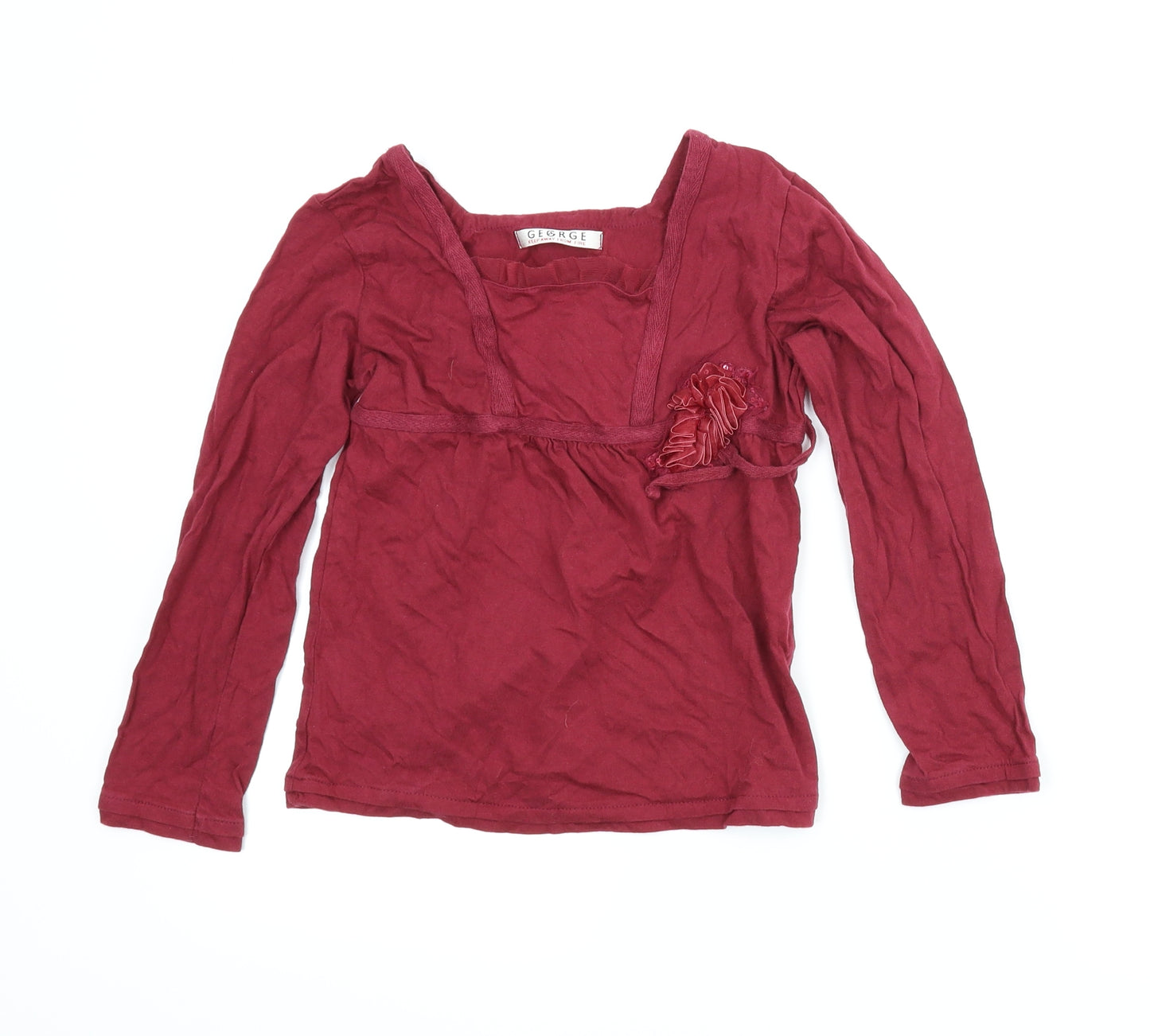 George Girls Purple   Basic Blouse Size 7-8 Years