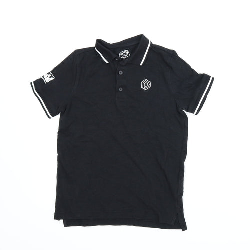 F&F Boys Black   Basic Polo Size 8-9 Years