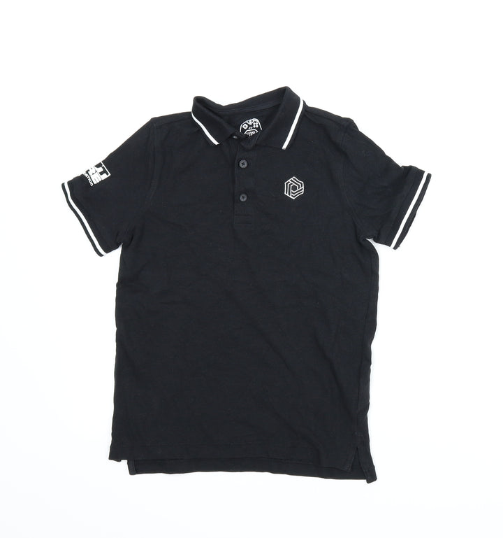 F&F Boys Black Basic Polo Size 8-9 Years