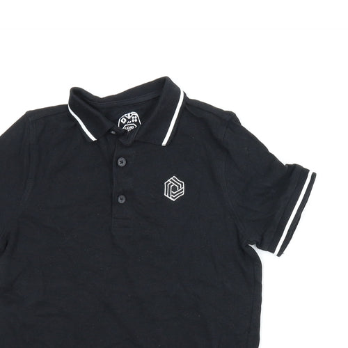 F&F Boys Black   Basic Polo Size 8-9 Years