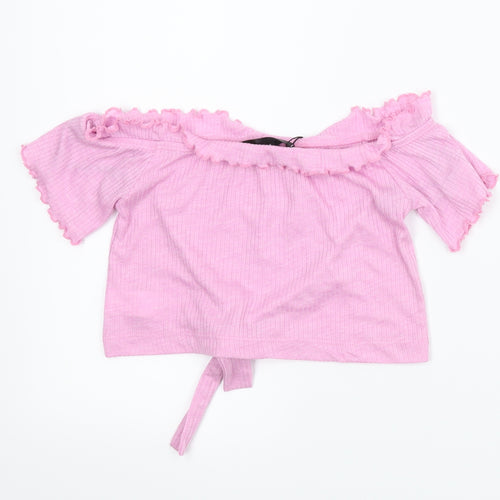 Misguided Womens Pink   Cropped Tank Size 6