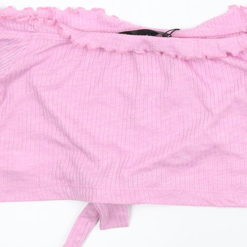 Misguided Womens Pink   Cropped Tank Size 6