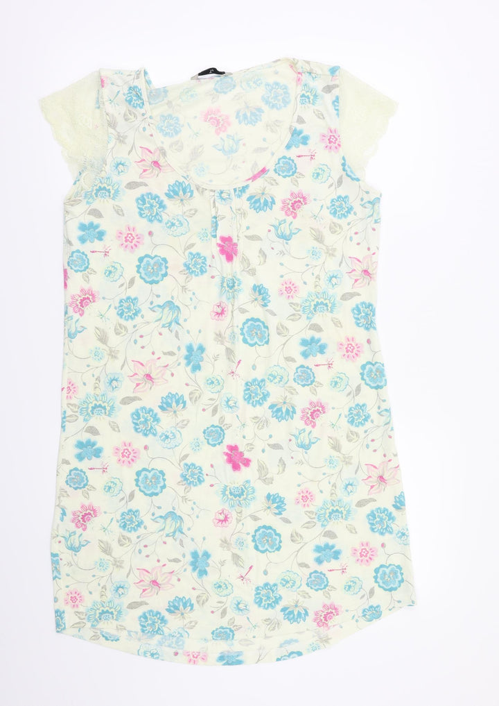 TU Womens Ivory Floral  Capri Dress Size 10