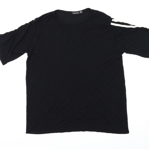 Boohoo Womens Black   Basic T-Shirt Size 10