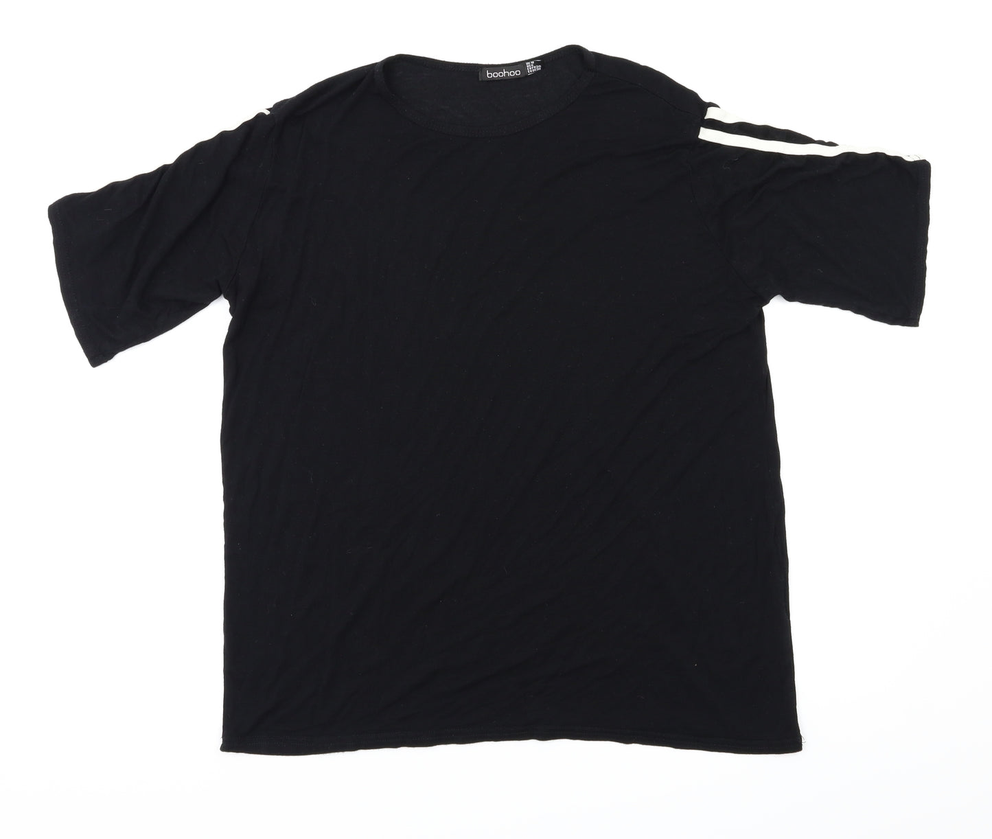 Boohoo Womens Black   Basic T-Shirt Size 10