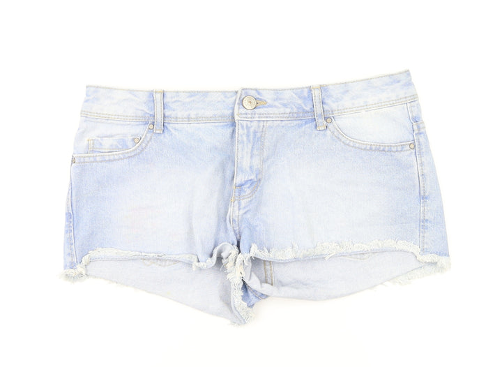 Denim &co Womens Blue Hot Pants Shorts Size 8