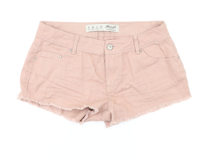 Denim &co Womens Pink Hot Pants Shorts Size 8